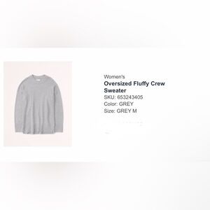 Grey Abercrombie & Fitch Sweater